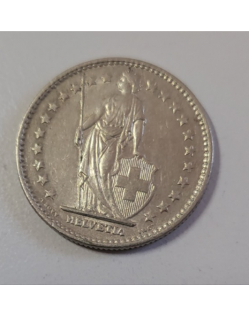 2 francs suisse cupronickel Helvetia debout 1968 B (228) — photo 2