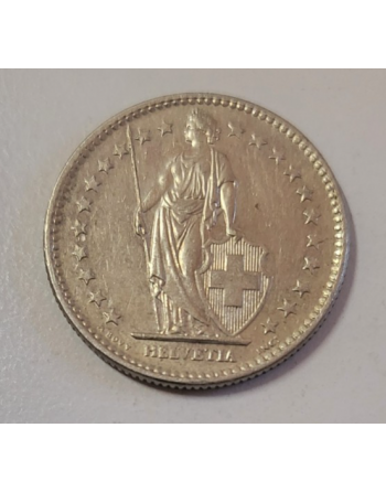 2 francs suisse cupronickel Helvetia debout 1972 (232) — photo 2