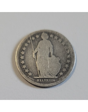1/2 franc suisse argent Helvetia debout 1875 B (247) — photo 2