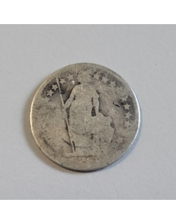 1/2 franc suisse argent Helvetia debout 1878 B (248) — photo 2