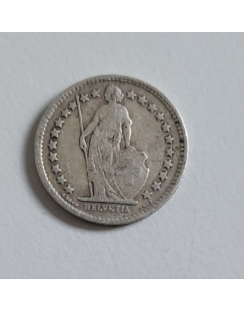 1/2 franc suisse argent Helvetia debout 1920 B (251) — photo 2