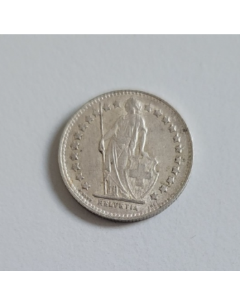 1/2 franc suisse argent Helvetia debout 1952 B (252) — photo 2