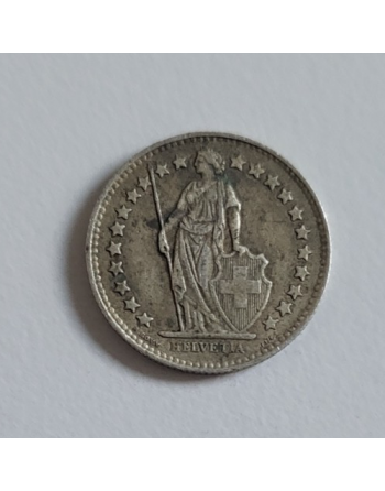1/2 franc suisse argent Helvetia debout 1956 B (253) — photo 2