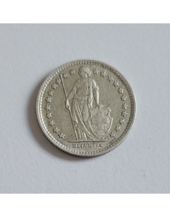 1/2 franc suisse argent Helvetia debout 1961 B (254) — photo 2