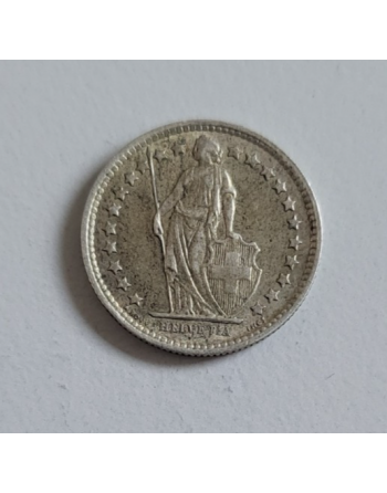 1/2 franc suisse argent Helvetia debout 1964 B (255) — photo 2