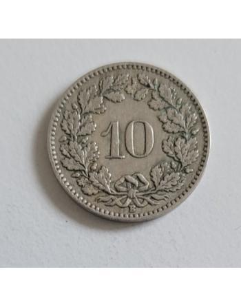 10 centimes suisse cupronickel Tête de Libertas 1926 B (261) — photo 2