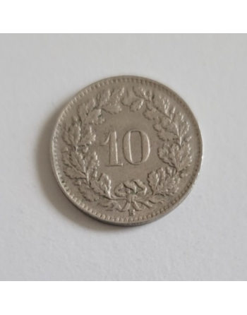 10 centimes suisse cupronickel Tête de Libertas 1948 B (263) — photo 2