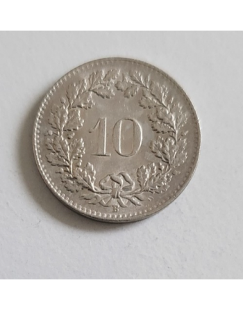 10 centimes suisse cupronickel Tête de Libertas 1964 B (265) — photo 2