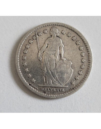 1 Franc suisse argent Helvetia debout 1907 B (268) — photo 2