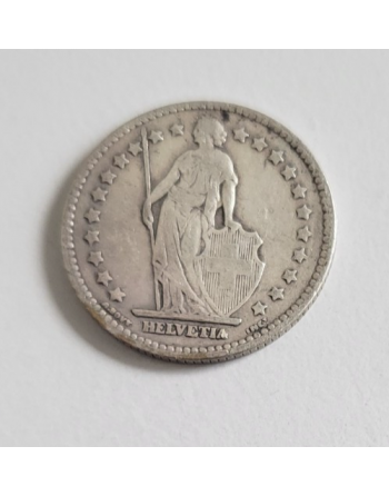 1 Franc suisse argent Helvetia debout 1916 B (271) — photo 2