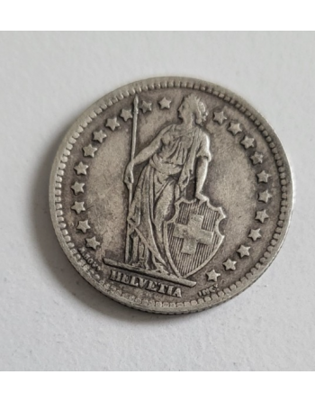 1 Franc suisse argent Helvetia debout 1932 B (273) — photo 2