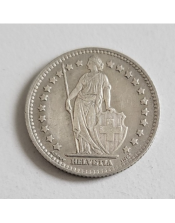 1 Franc suisse argent Helvetia debout 1946 B (277) — photo 2