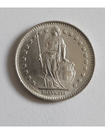 1 Franc suisse cupronickel Helvetia debout 1970 B (284) — photo 2