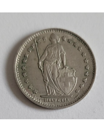 1 Franc suisse cupronickel Helvetia debout 1970 B (285) — photo 2