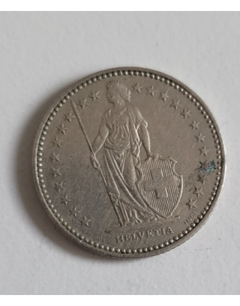 1 Franc suisse cupronickel Helvetia debout 1985 B (286) — photo 2