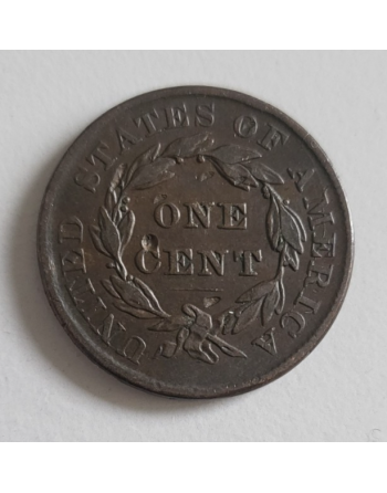 1 cent américain cuivre Coronet/Matron 1837 cordon lisse lettres moyennes (296) — photo 2 1 cent américain cuivre Coronet/Matron 1837 cordon lisse lettres moyennes (296) — photo 2