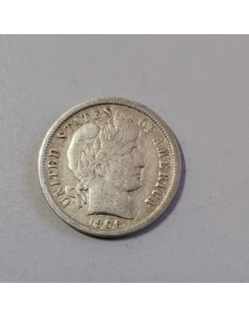 One dime 10 cents américain argent "Barber" 1906 O (317) — photo 2