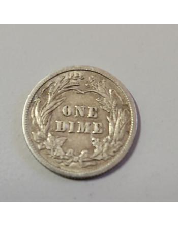 One dime 10 cents américain argent "Barber" 1910 (318) — photo 2
