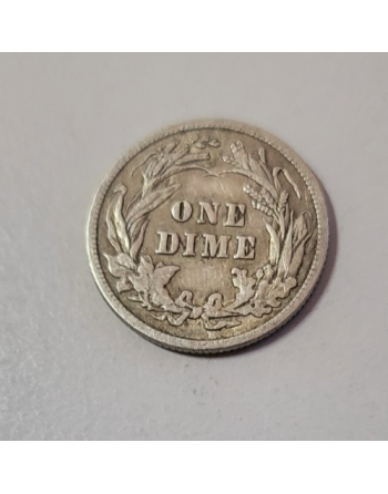One dime 10 cents américain argent "Barber" 1914 (320) — photo 2