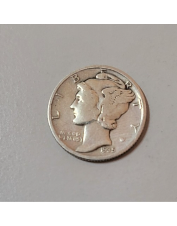 One dime 10 cents américain argent "Mercury" 1935 (325) — photo 2