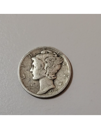 One dime 10 cents américain argent "Mercury" 1935 D (326) — photo 2