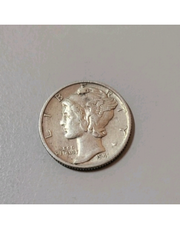 One dime 10 cents américain argent "Mercury" 1941 (328) — photo 2
