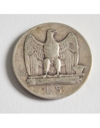 5 lires argent Victor-Emmanuel III 1926 R (207) — photo 2
