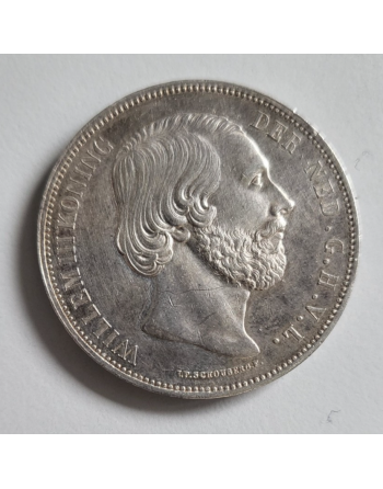 2½ Gulden argent nederlanden Guillaume III 1871 (339) — photo 2