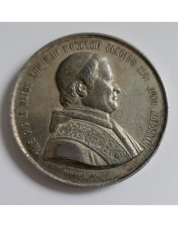Médaille étain Vatican concile oecuménique Pie IX 1869 (402) — photo 2 Médaille étain Vatican concile oecuménique Pie IX 1869 (402) — photo 2