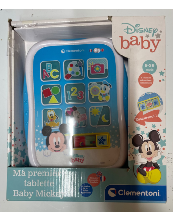 Clementoni ma premiere tablette baby mickey bilingue interactif des 9 mois
