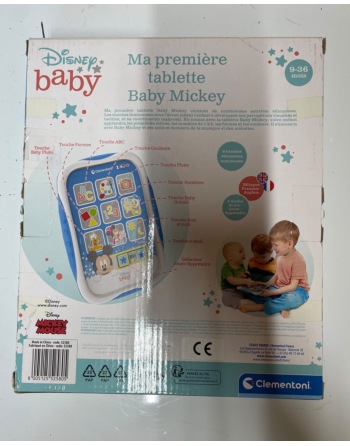 CLEMENTONI Ma Première Tablette Baby Mickey Bilingue Interactif Dès 9 Mois