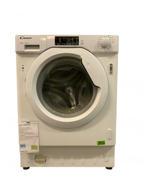 Lave linge encastrable CANDY CBWM712D_S 7 KG BLANC