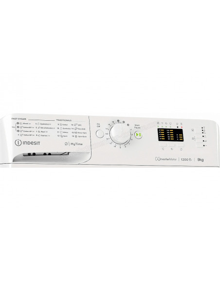 Lave linge hublot INDESIT MTWA 91284 W EE 9 KG BLANC