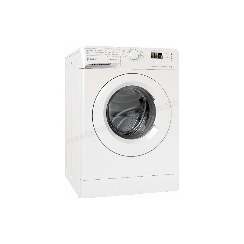 Lave linge hublot INDESIT MTWA 91284 W EE 9 KG BLANC - Image 2