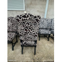 Chaise à motifs animaux – style baroque safari – zèbre, girafe, léopar | MaxDeal