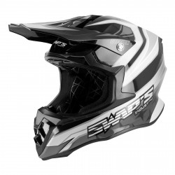 SWAP'S INDUSTRY Casque de moto cross noir gris S828 Taille L