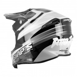 SWAP'S INDUSTRY Casque de moto cross noir gris S828 Taille L — photo 2