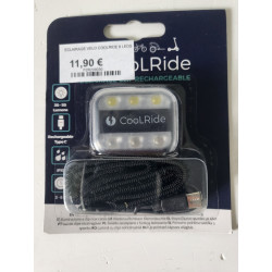 COOLRIDE Eclairage arrière USB LED rechargeable noir