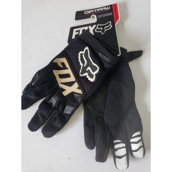 FOX Paire de gants de vélo noirs inscription beige Taille XL