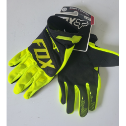 FOX Paire de gants de vélo noir et jaune inscription jaune Taille XL