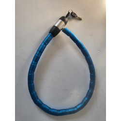 WALFORT Antivol chaîne acier bleu 23 mm x 1 m et 2 clés pour vélo