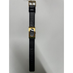 Montre Mishali à quartz ovale en cuir noir doré élégant 37 — photo 2